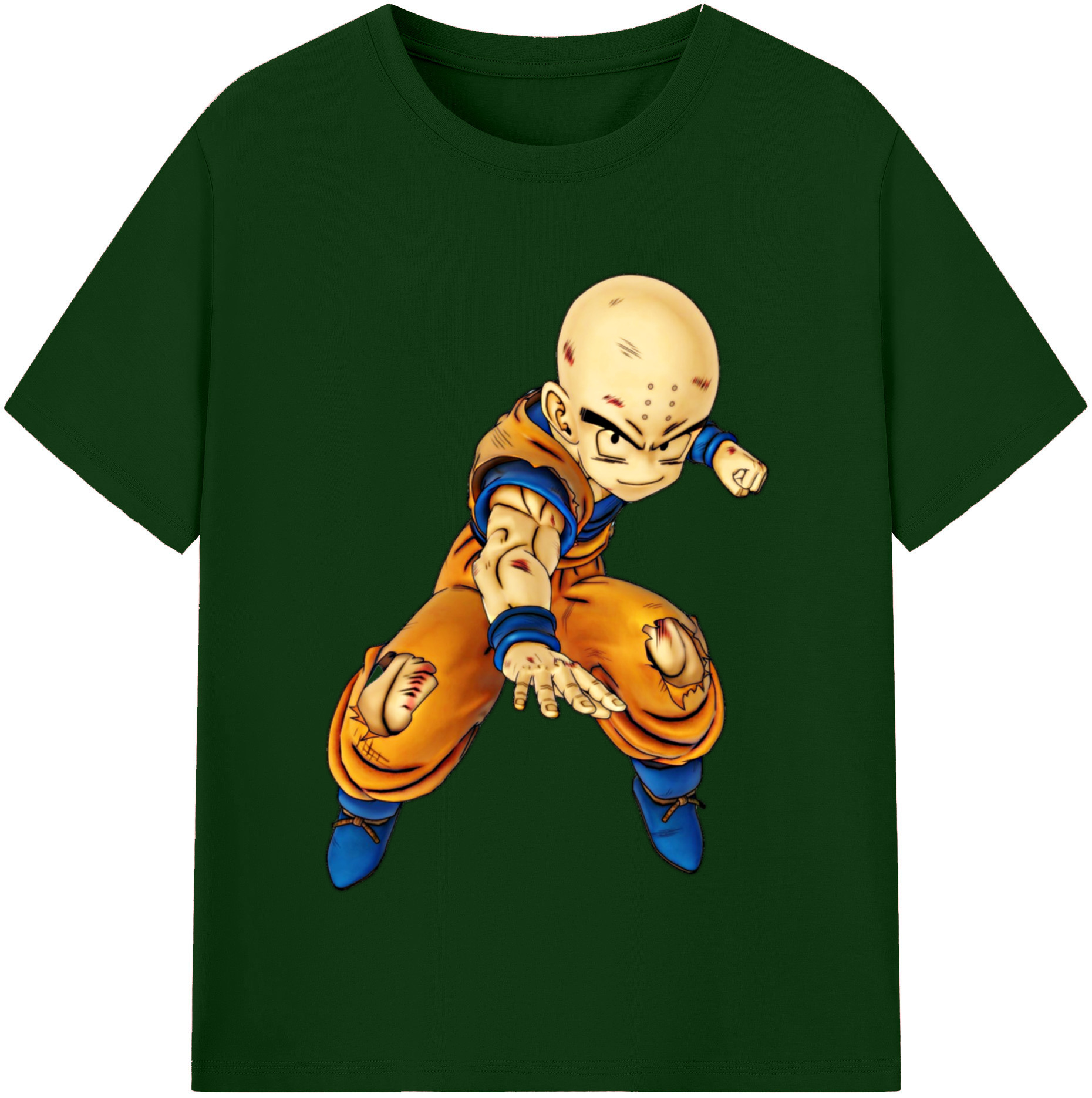 （画像用） ドラゴンボール クリリン DRAGON BALL krillin 綿100％半袖Tシャツ（フロントプリント）